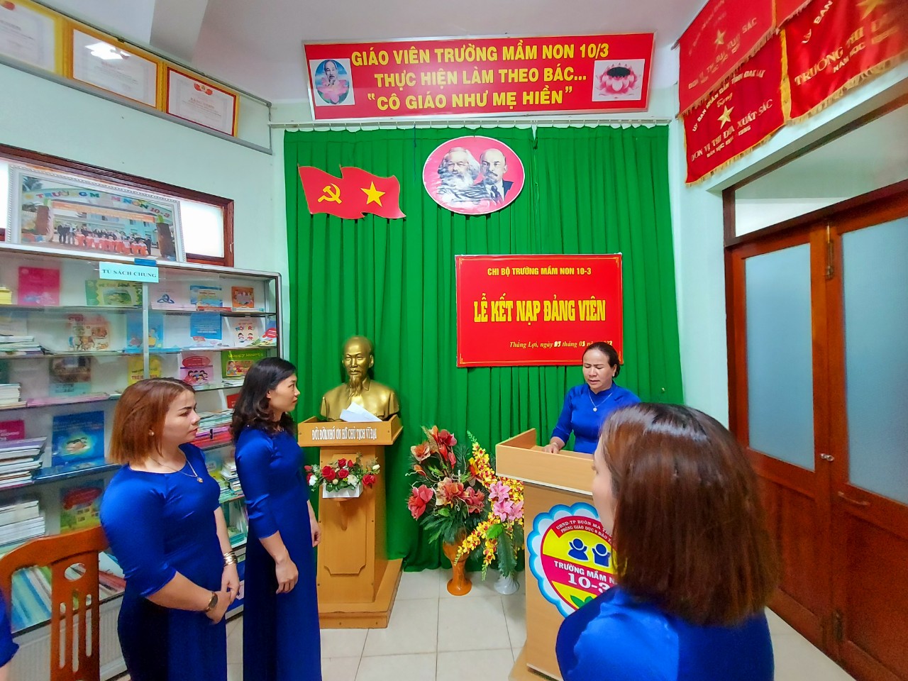 Đồng Chí: Nguyễn Thị Yến – Bí thư Chi bộ, Hiệu trưởng nhà trường
